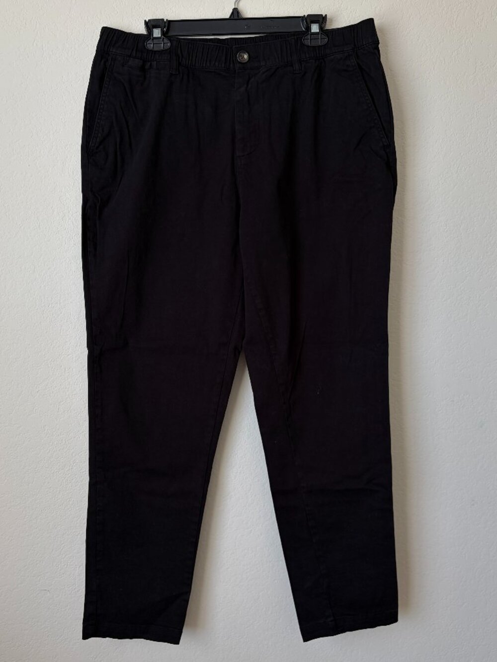 COVE Jogger Pants Men’s 36x32 Black Elastic Waist Stretch Chino Casual Pants